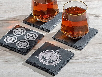 how to engrave a slate coaster