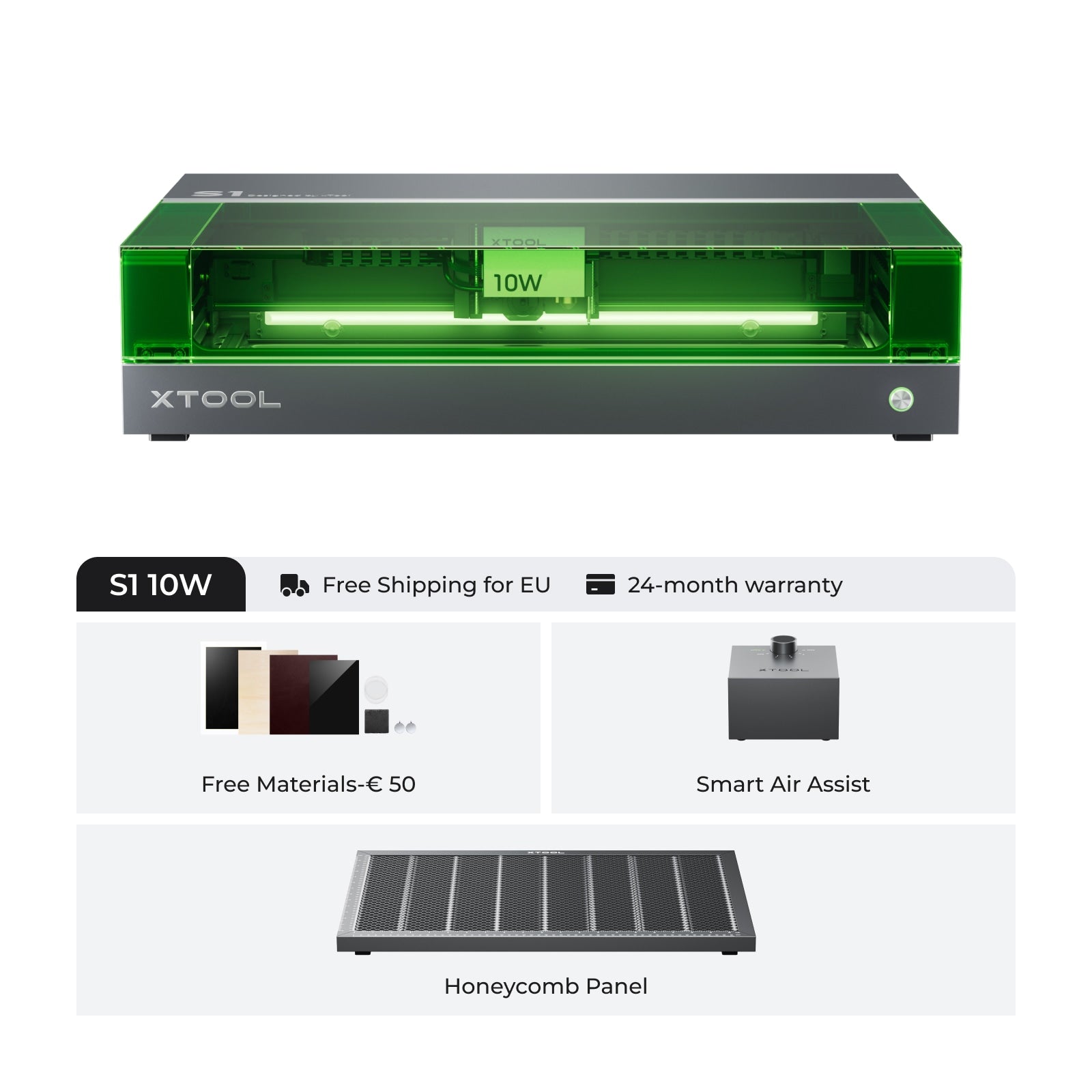 Xtool S1 afgesloten diode lasersnijder