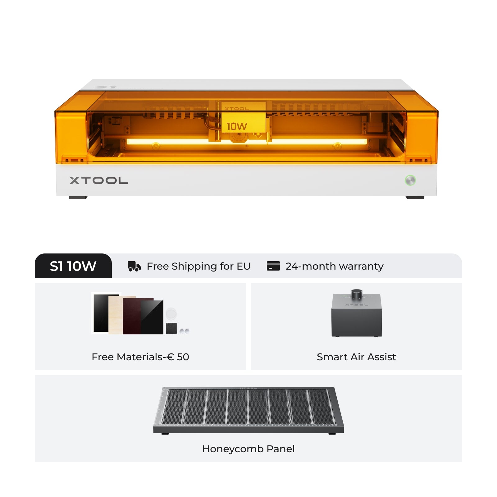 Xtool S1 afgesloten diode lasersnijder