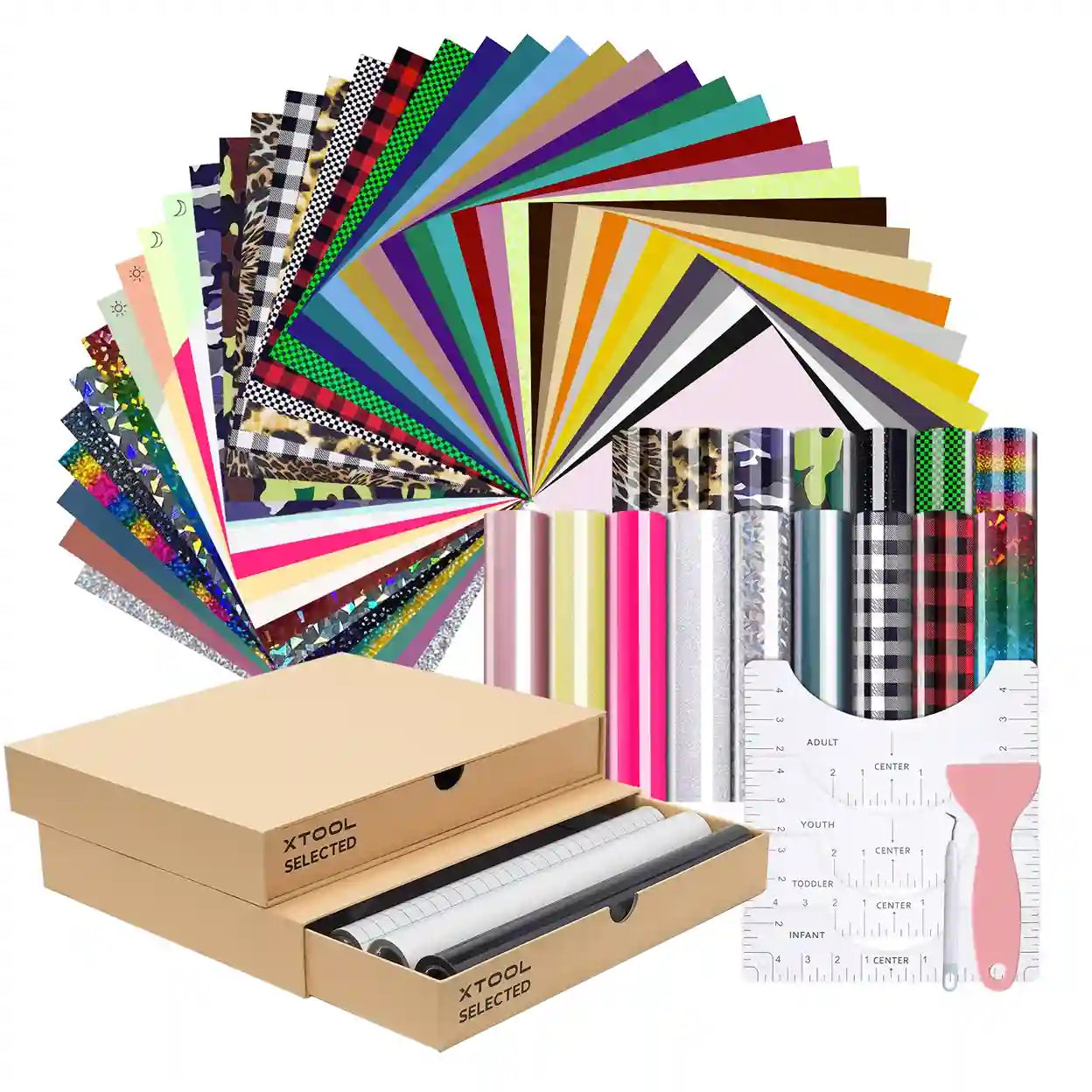 Heat Transfer Vinyl Kit (60pcs+3roll)