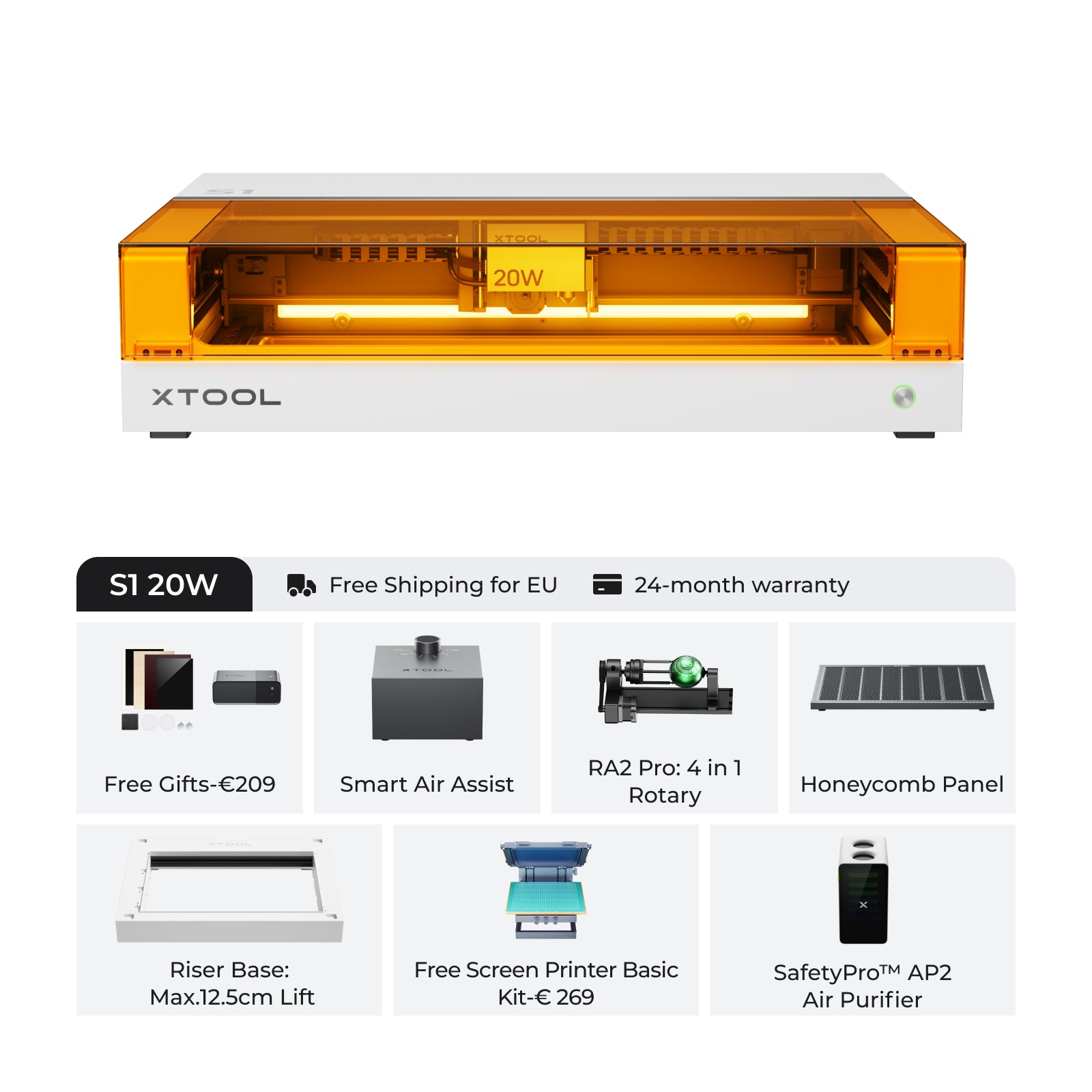 xTool S1 Enclosed Diode Laser Cutter