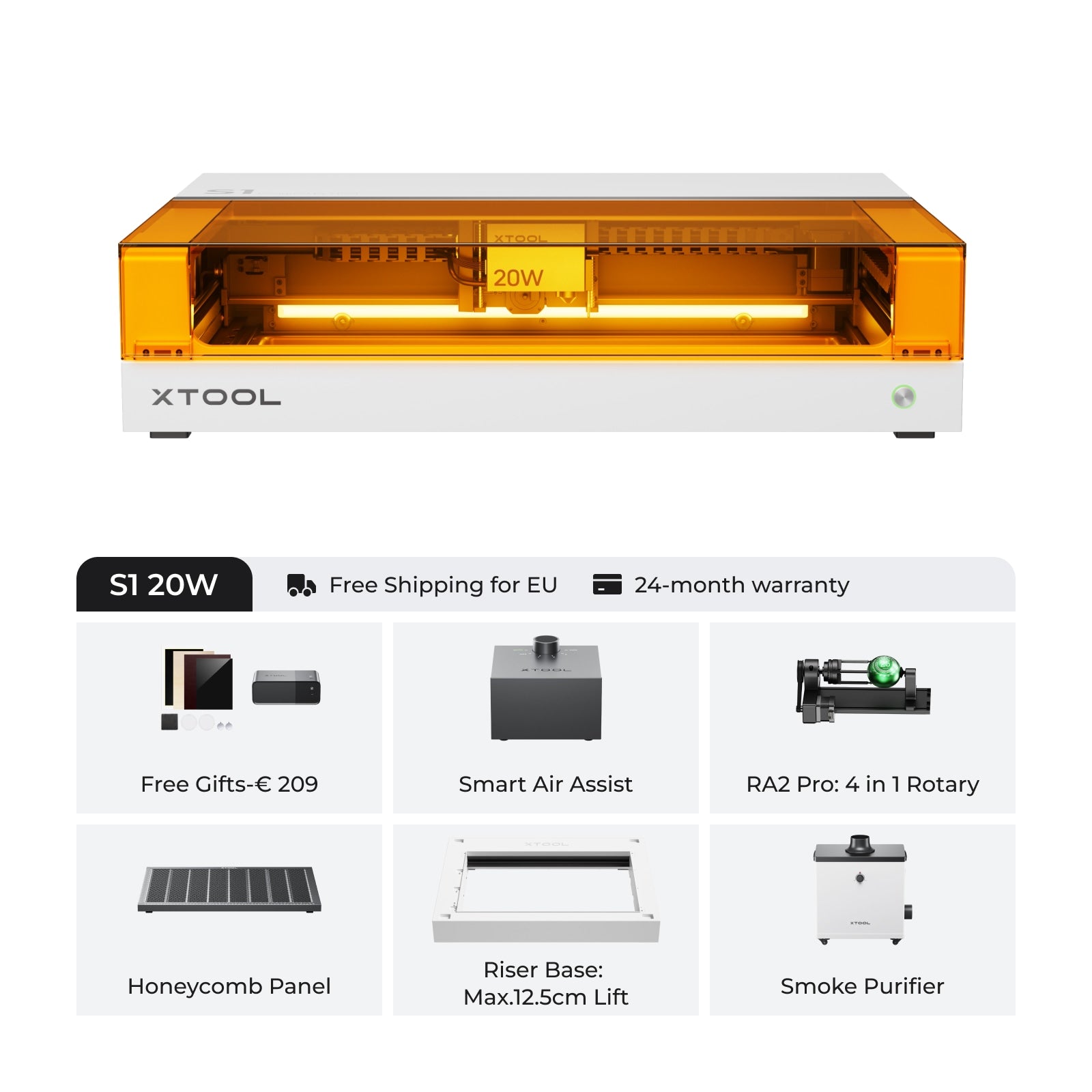 xTool S1 Enclosed Diode Laser Cutter