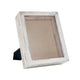 Distressed White Magnetic Shadow Box Frame with Linen Back