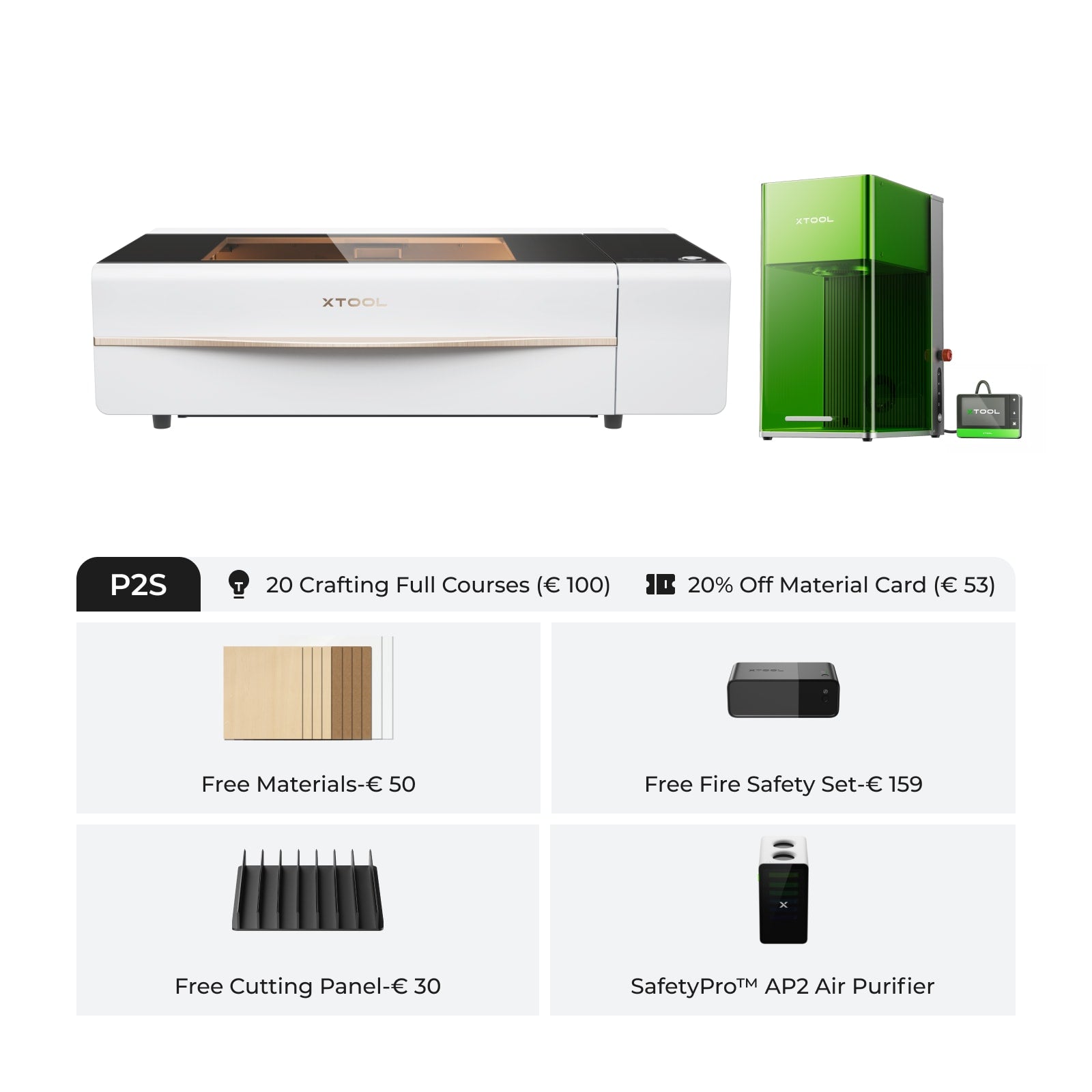 xTool P2S & P2 55W Desktop CO2 Laser Cutter