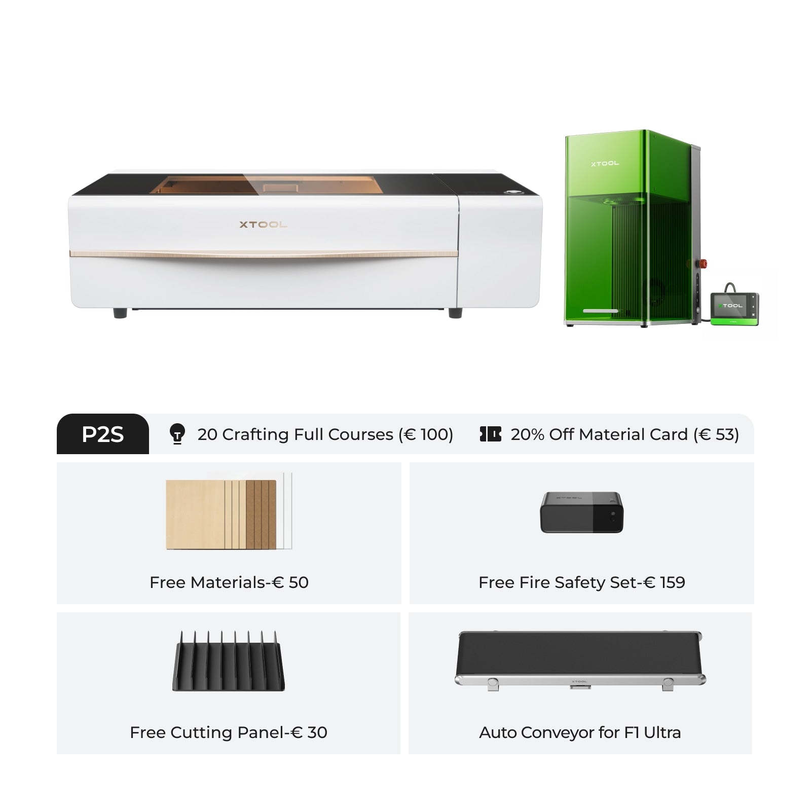 xTool P2S & P2 55W Desktop CO2 Laser Cutter