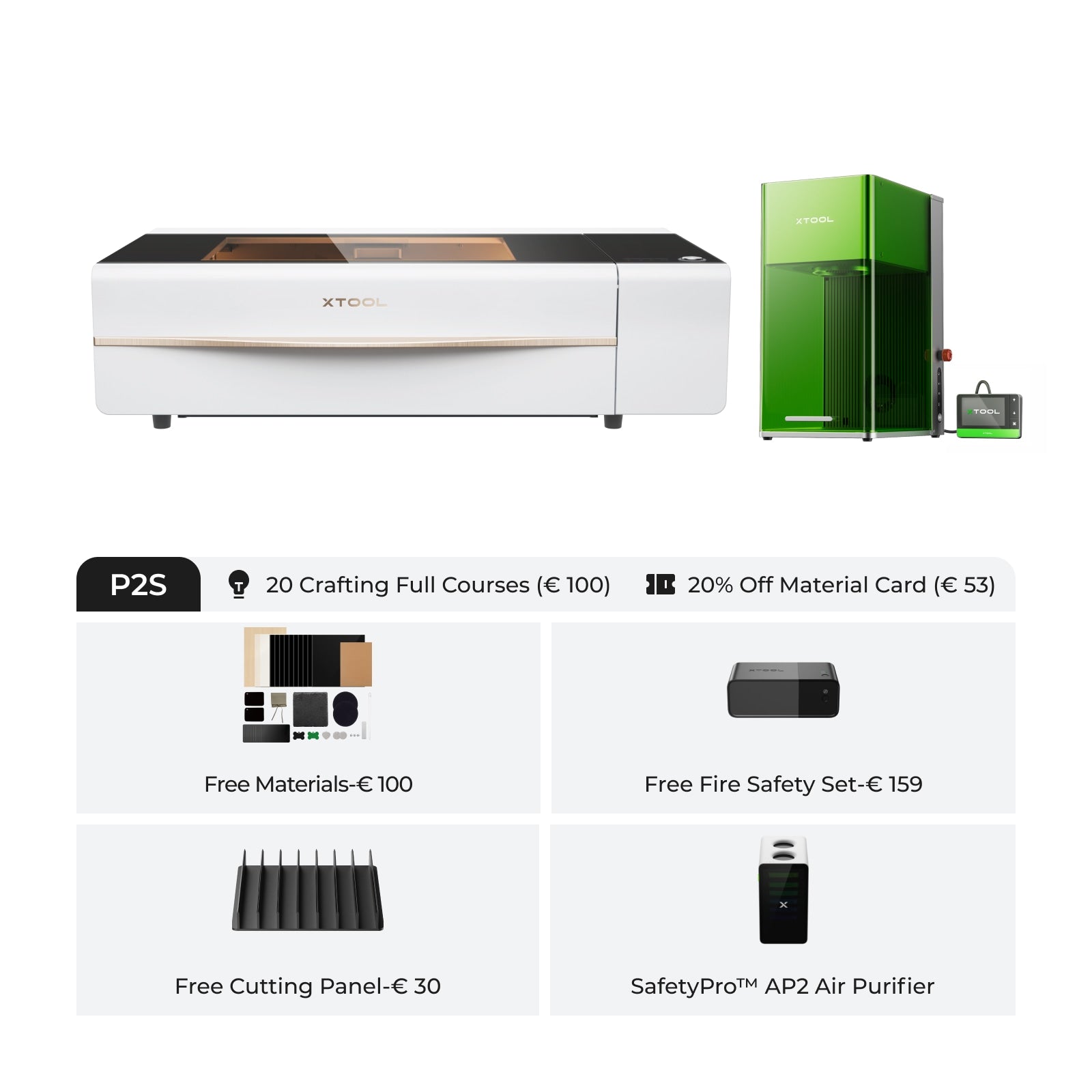 xTool P2S & P2 55W Desktop CO2 Laser Cutter