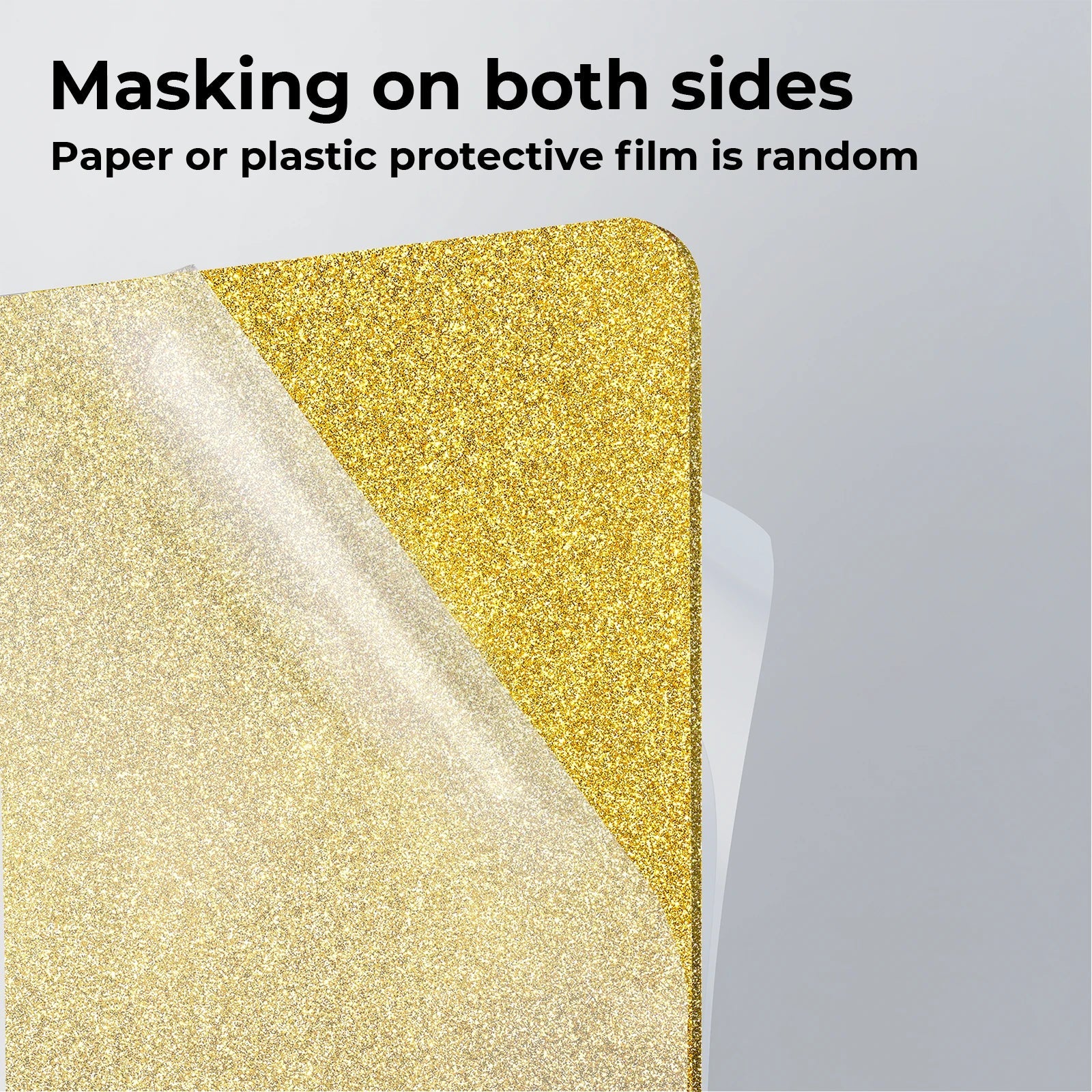 1/8 Gold Glitter Opaque Glossy Acrylic Sheet Plexiglass (3pcs)