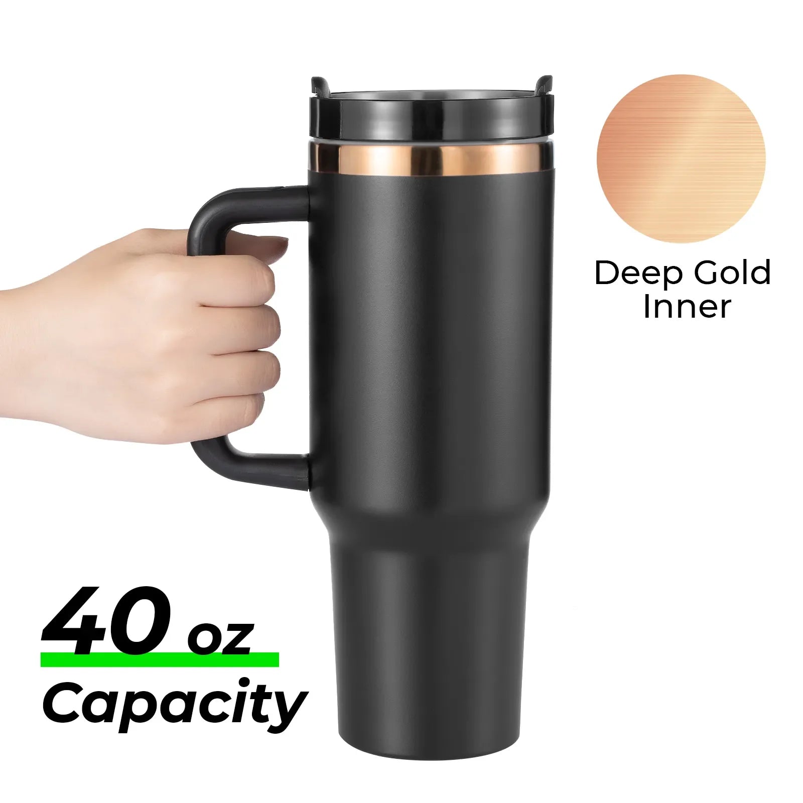 Stainless Steel Tumbler with Handle (40oz)