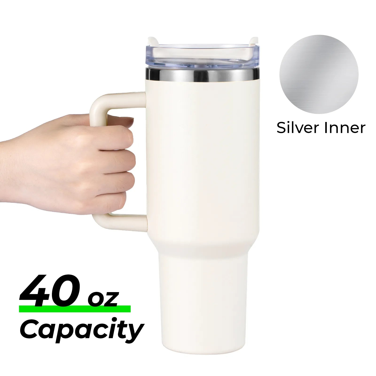 Stainless Steel Tumbler with Handle (40oz)