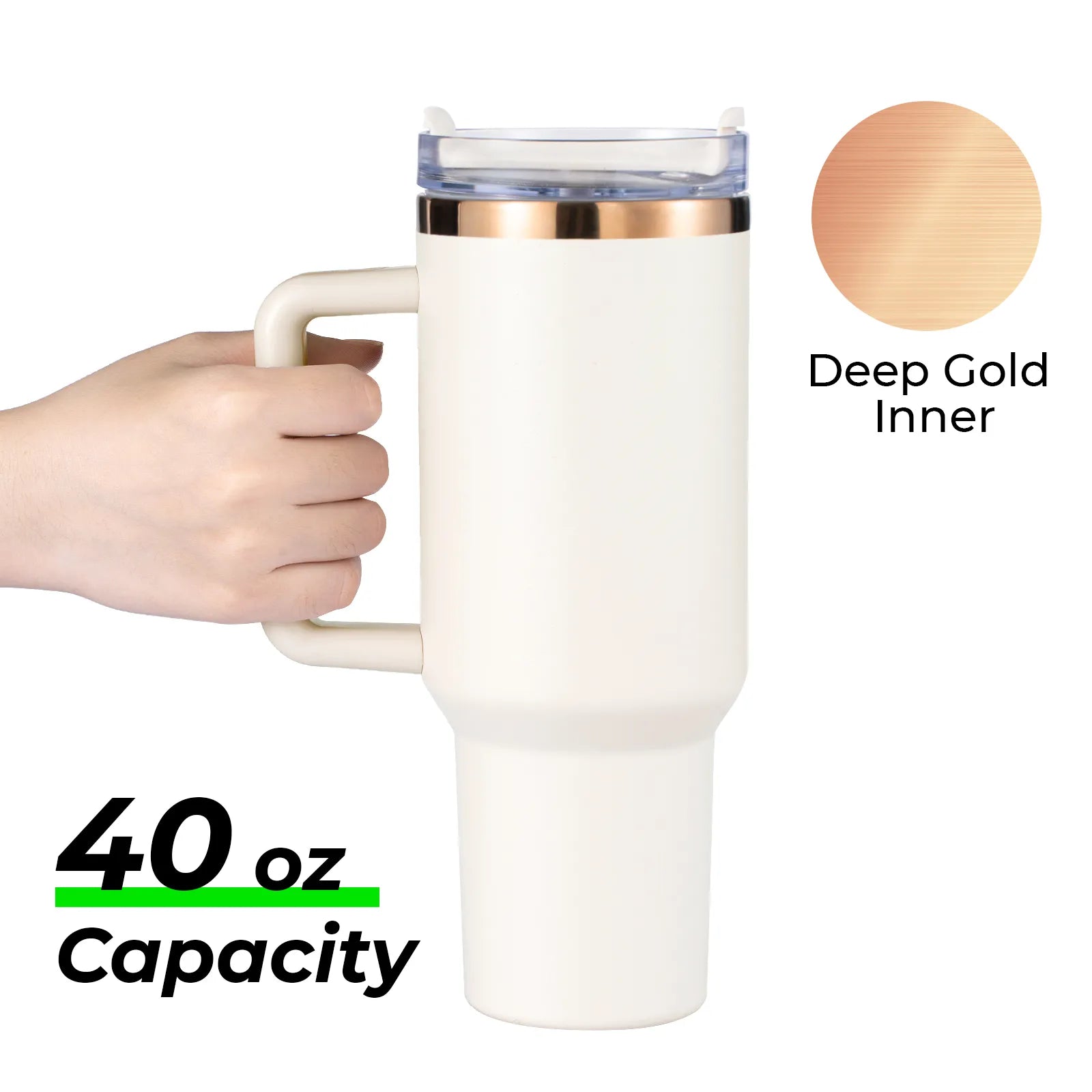 Stainless Steel Tumbler with Handle (40oz)