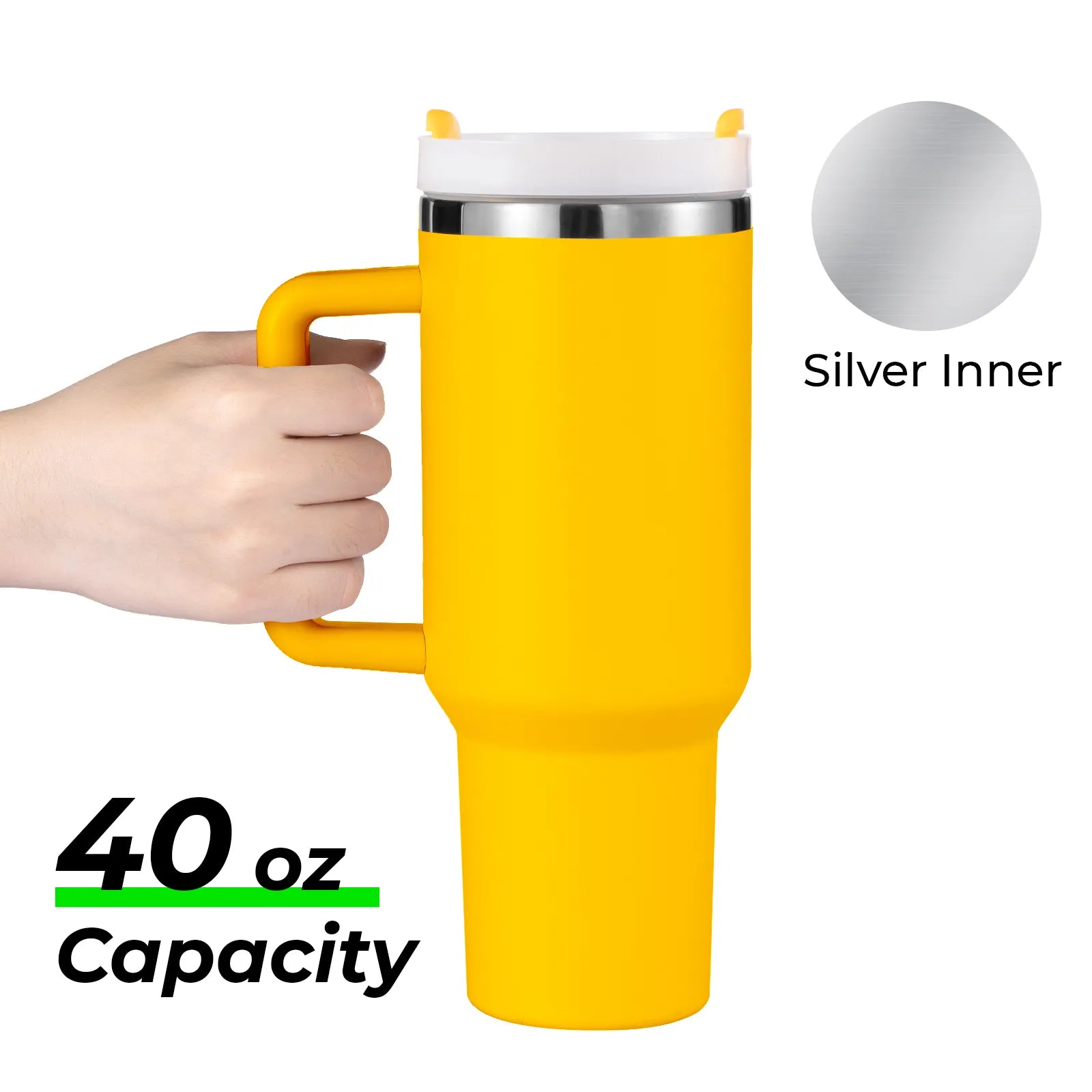 Stainless Steel Tumbler with Handle (40oz)