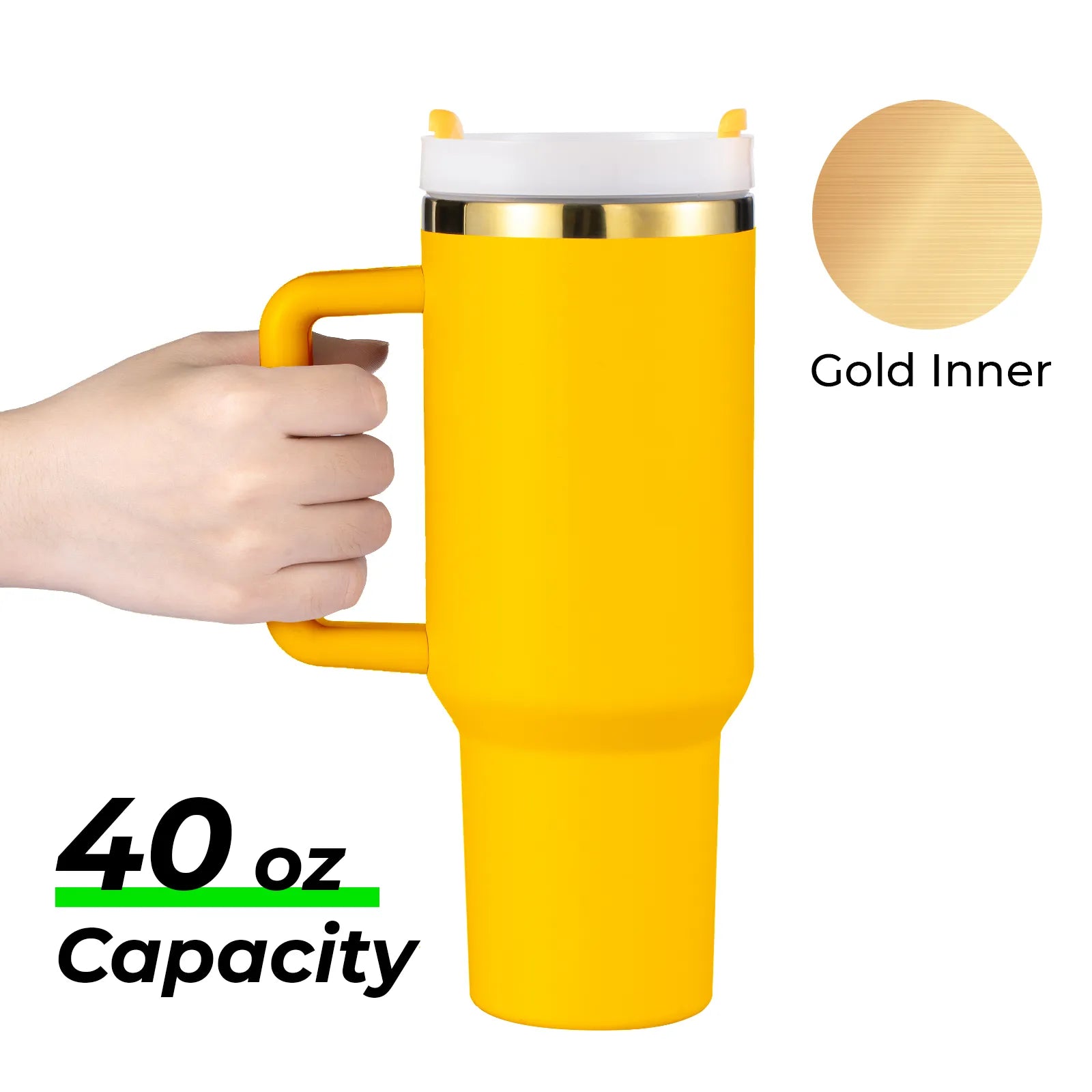 Stainless Steel Tumbler with Handle (40oz)