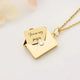 Gold Stainless Steel Envelope Necklace (3pcs)