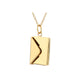 Gold Stainless Steel Envelope Necklace (3pcs)