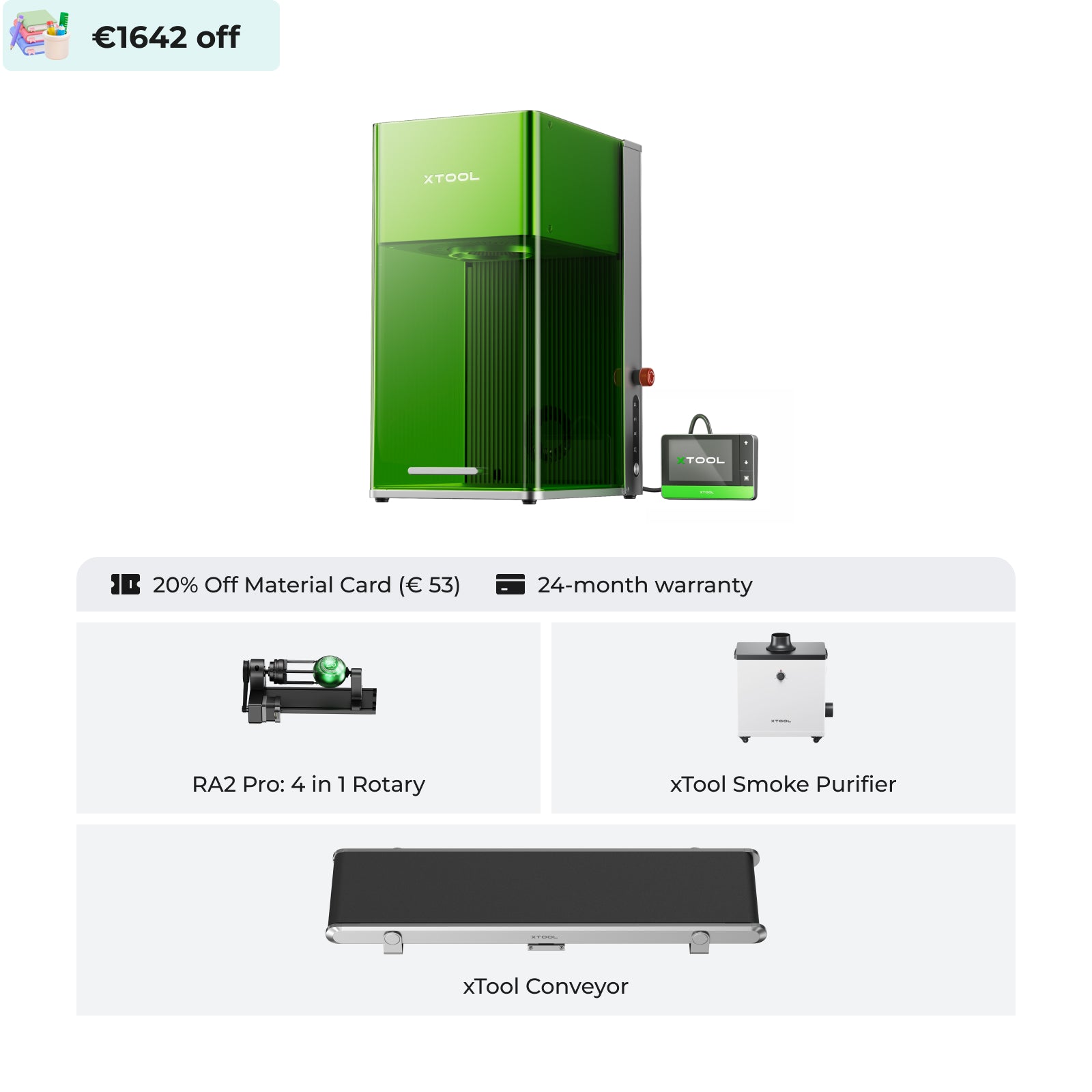 xTool F1 Ultra 20W Fiber & Diode Dual Laser Engraver