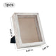 Distressed White Magnetic Shadow Box Frame with Linen Back