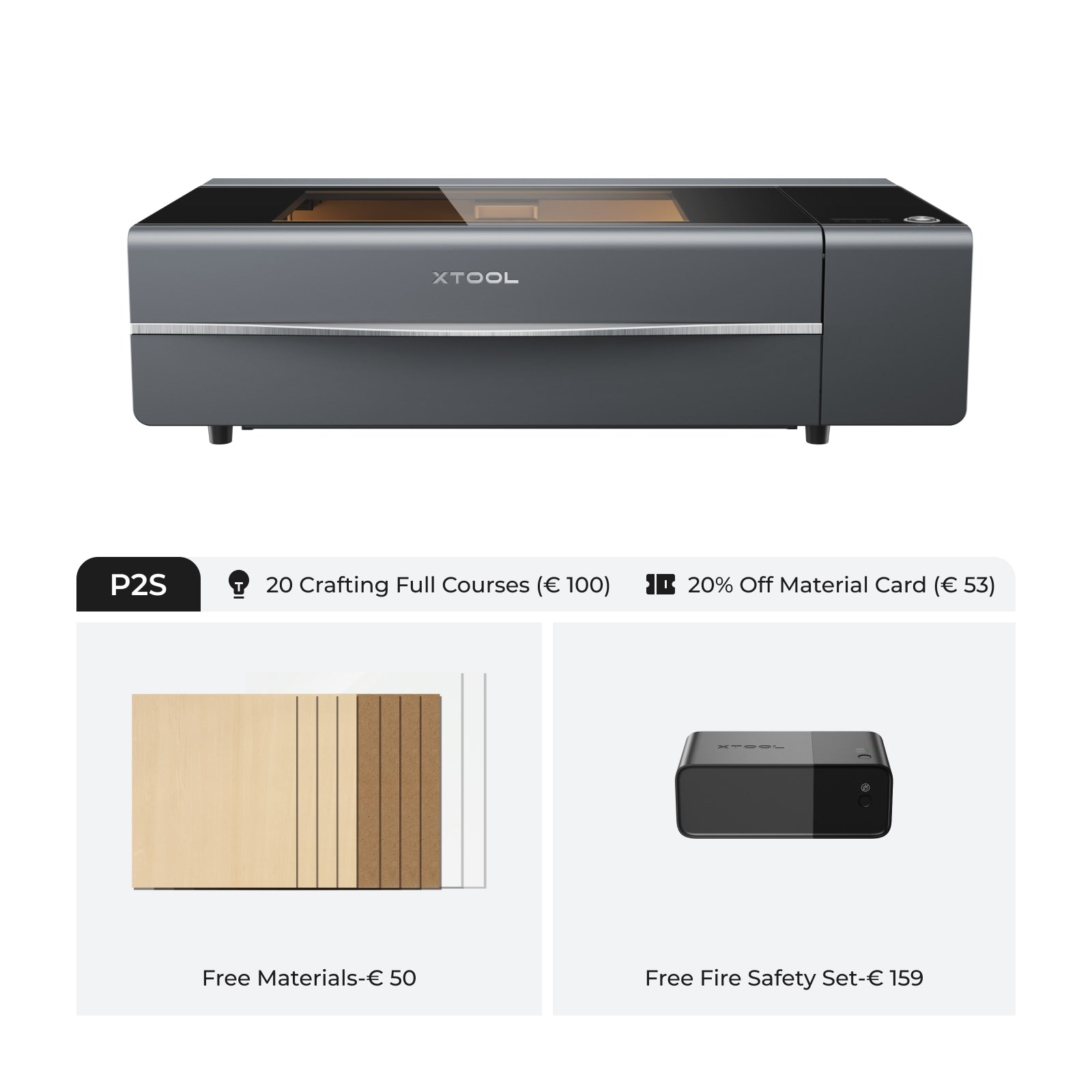 xTool P2S & P2 55W Desktop CO2 Laser Cutter