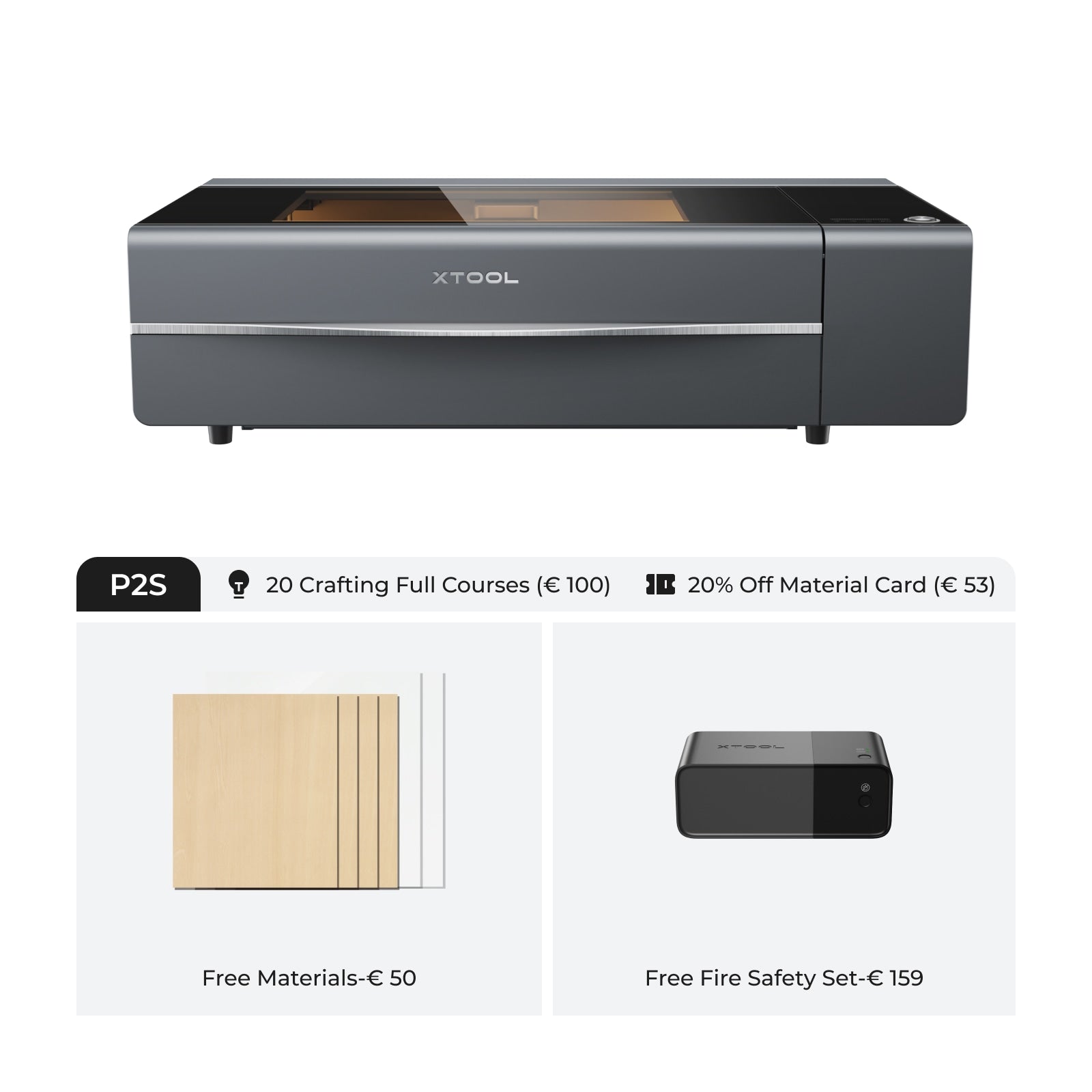 xTool P2S & P2 55W Desktop CO2 Laser Cutter