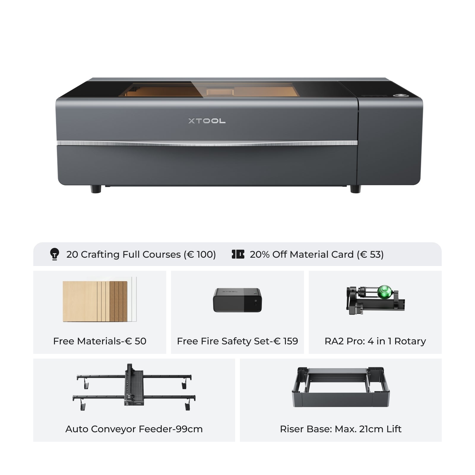 xTool P2S & P2 55W Desktop CO2 Laser Cutter