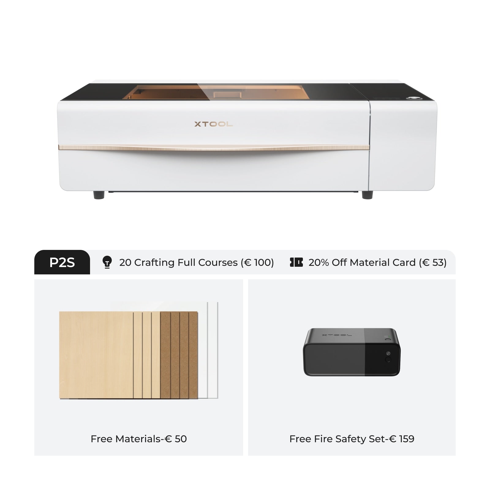 Xtool P2 veelzijdige en slimme desktop 55W CO2 laser Cutter