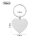 Stainless Steel Heart Keychain (10pcs)