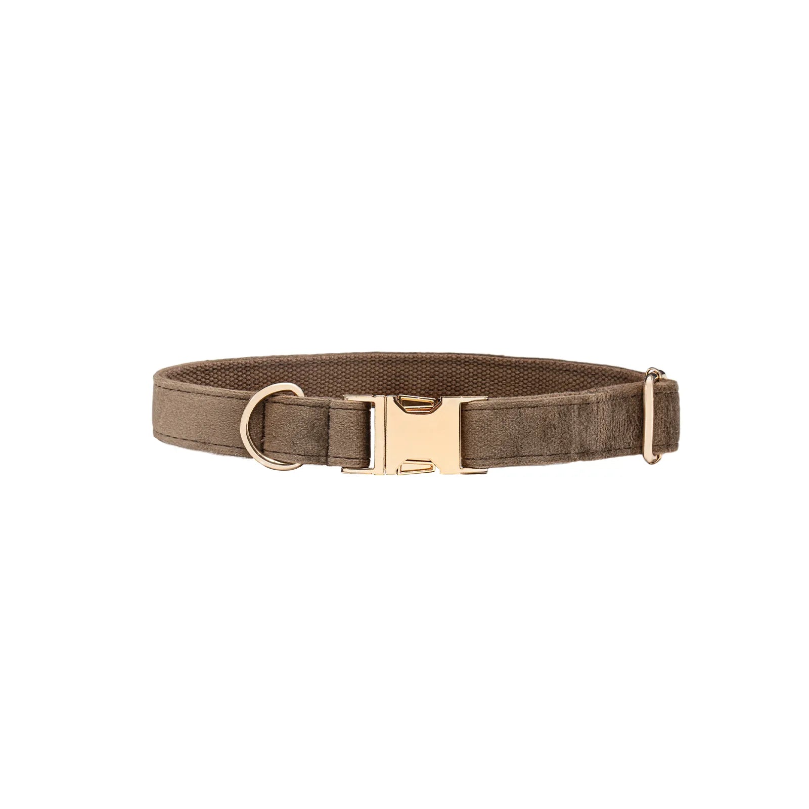 Brown Thick Plush Nylon Dog Collar