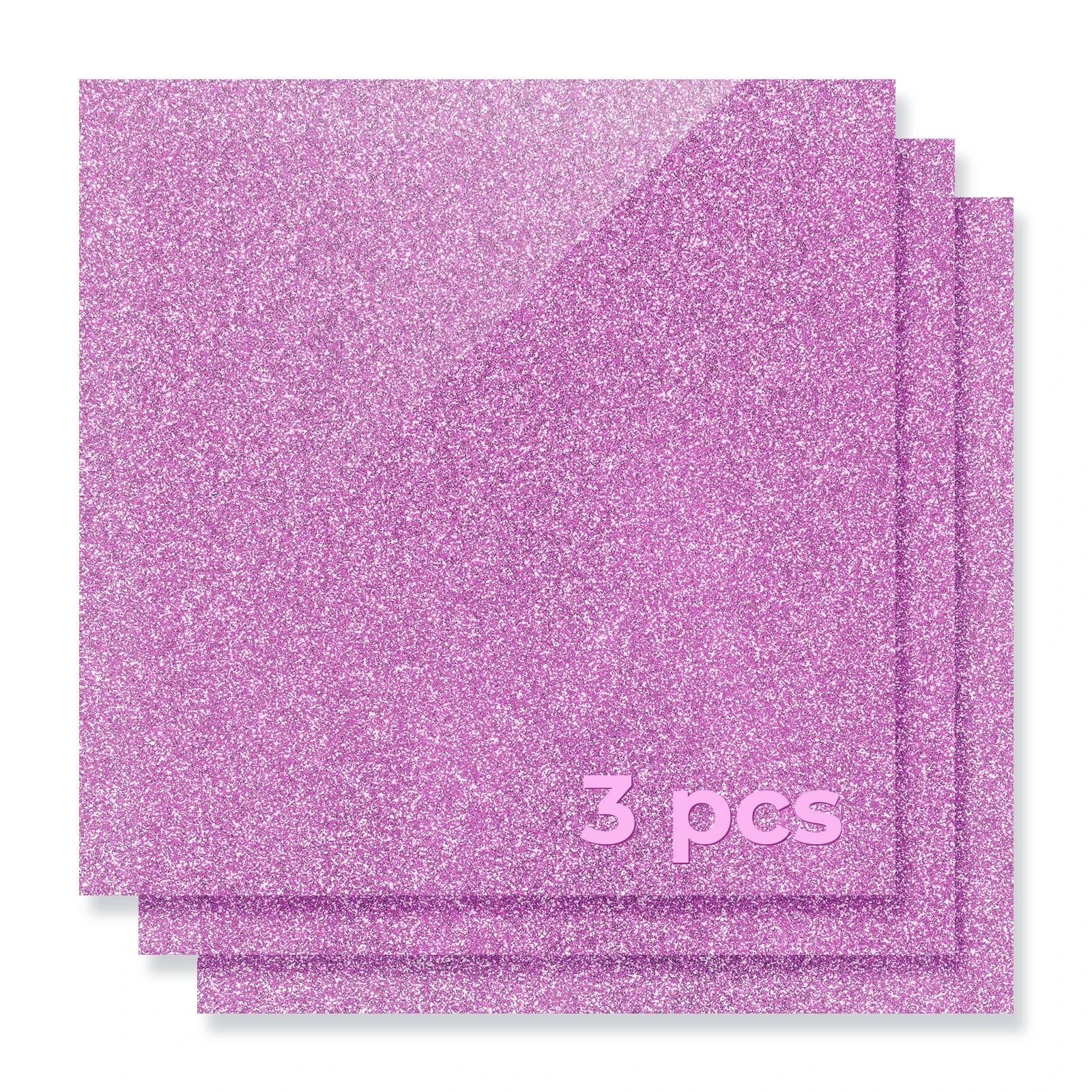 1/8 Pink Glitter Opaque Glossy Acrylic Sheet Plexiglass (3pcs)