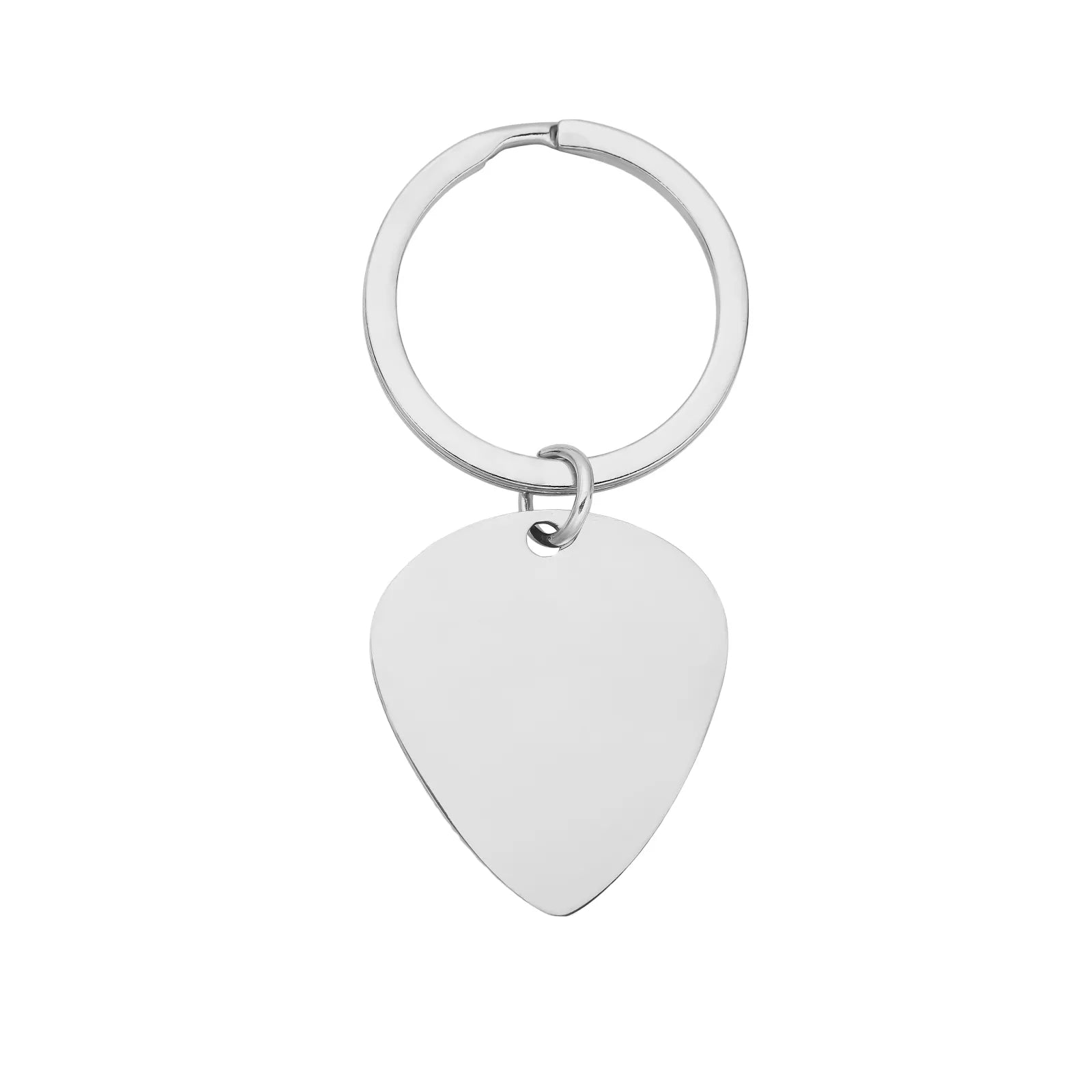 Stainless Steel Guitar Pick Keychain (10pcs)