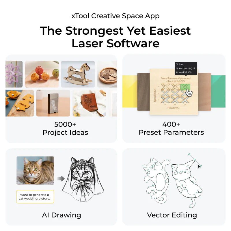 Xtool S1 afgesloten diode lasersnijder