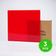 3mm Red Opaque Glossy Acrylic Sheet (3pcs)-YAC014